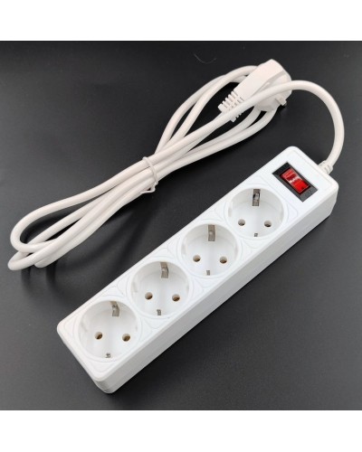 SP4W-530 GARDA. Сетевой фильтр 4 розетки,3м, белый. 5bites в Миассе