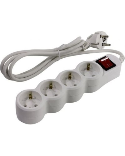 SP4W-130. Сетевой фильтр 4 розетки, 3м, белый. 5bites в Миассе