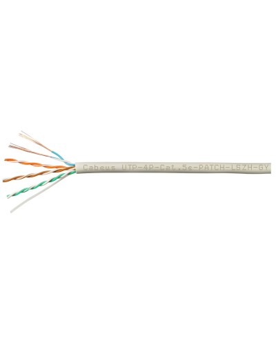 UTP-4P-Cat.5e-SOLID-LSZH-GY-LIGHT-100 (9996c-5). Кабель «витая пара» (LAN) для структурированных систем связи. CABEUS в Миассе