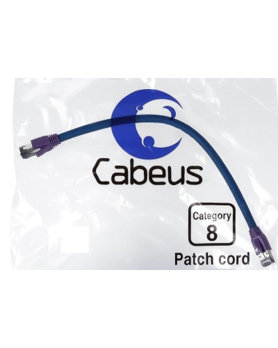 PC-SSTP-RJ45-Cat.8-0.3m-LSZH (9699c), серый. Патч-корд медный. CABEUS в Миассе