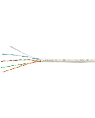 UTP-4P-Cat.5e-SOLID-WH-100 (7471c-5). Кабель «витая пара» (LAN) для структурированных систем связи. CABEUS в Миассе