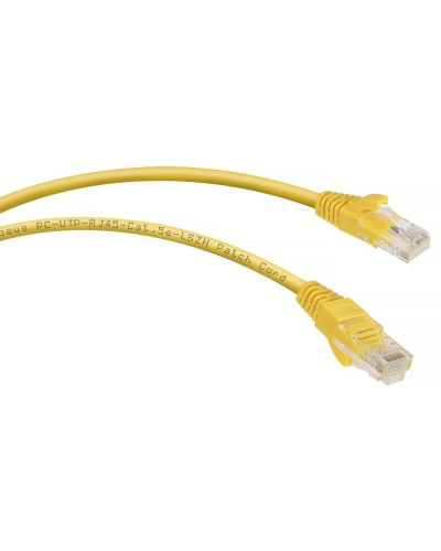 PC-UTP-RJ45-Cat.5e-0.3m-YL-LSZH (9495c), желтый. Патч-корд медный. CABEUS в Миассе