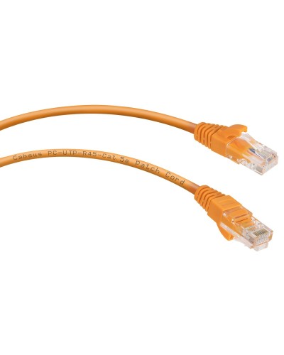PC-UTP-RJ45-Cat.5e-5m-OR (7690c), оранжевый. Патч-корд медный. CABEUS в Миассе