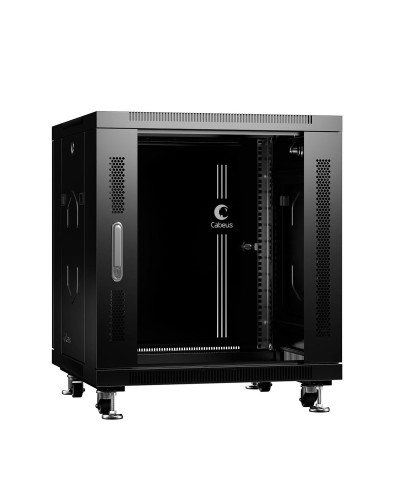 SH-05C-12U60/80-BK (8570c). Шкаф телекоммуникационный 19 напольный 12U. CABEUS в Миассе