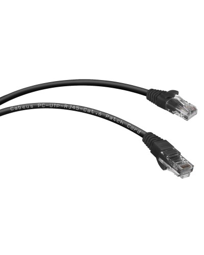 PC-UTP-RJ45-Cat.6-2m-BK (8665c), чёрный. Патч-корд медный. CABEUS в Миассе