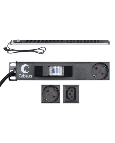 PDU-16-10S-10C13-B (9552c). Блок розеток. CABEUS в Миассе