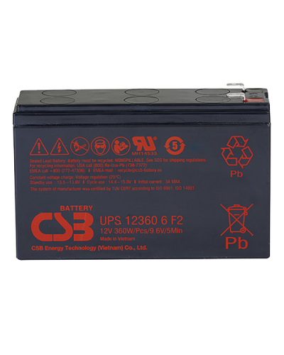 CSB UPS 123606. Аккумулятор герметичный свинцово-кислотный. CSB в Миассе