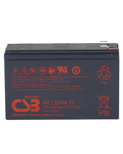 CSB HR 1224W F2 F1. Аккумулятор герметичный свинцово-кислотный. CSB в Миассе