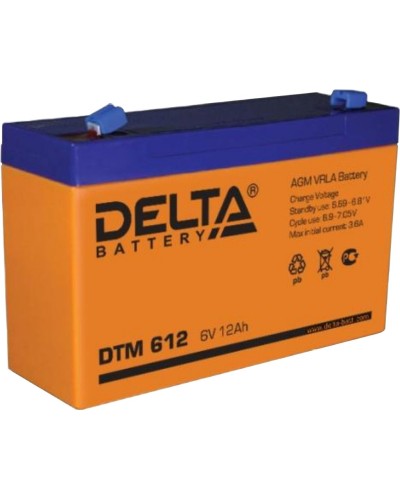 Delta DTM 612. Аккумулятор герметичный свинцово-кислотный. Delta в Миассе