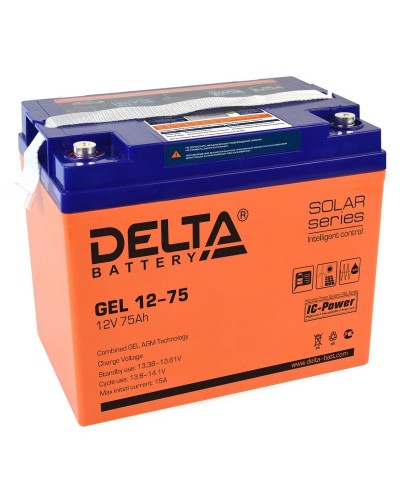 Delta GEL 12-75. Аккумулятор герметичный свинцово-кислотный. Delta в Миассе