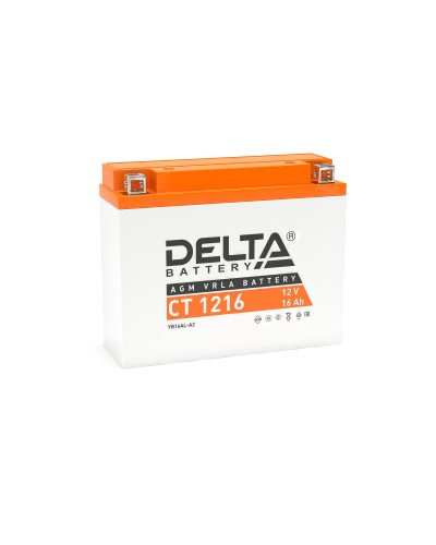 Delta CT 1216. Аккумулятор герметичный свинцово-кислотный стартерный. Delta в Миассе