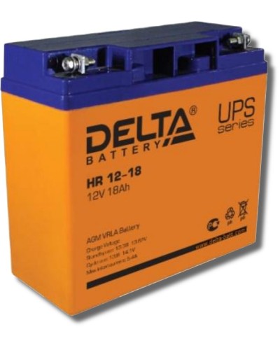 Delta HR 12-18. Аккумулятор герметичный свинцово-кислотный. Delta в Миассе