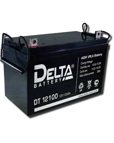 Delta DT 12100. Аккумулятор герметичный свинцово-кислотный. Delta в Миассе