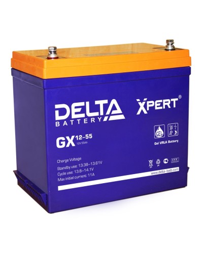 Delta GX 12-55. Аккумулятор герметичный свинцово-кислотный. Delta в Миассе