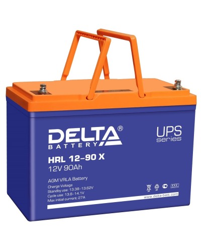 Delta HRL 12-90 X. Аккумулятор герметичный свинцово-кислотный. Delta в Миассе