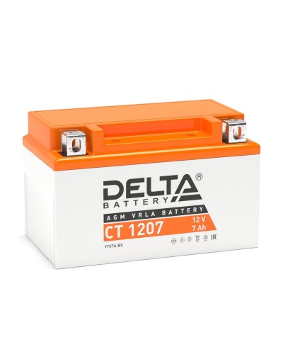 Delta CT 1207. Аккумулятор герметичный свинцово-кислотный стартерный. Delta в Миассе