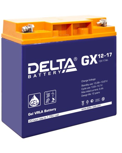 Delta GX 12-17. Аккумулятор герметичный свинцово-кислотный. Delta в Миассе