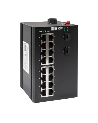TSX-U-2GX/SFP-16GT. Промышленный неуправляемый коммутатор. EKF в Миассе