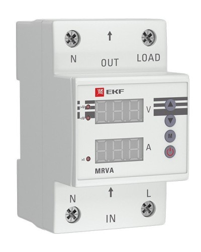 MRVA 63A PROxima (MRVA-63A). Реле напряжения и тока с дисплеем. EKF в Миассе