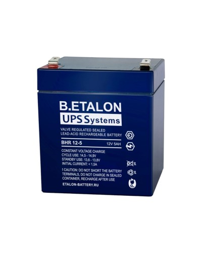 B.ETALON BHR 12-5. Аккумулятор герметичный свинцово-кислотный. ETALON в Миассе