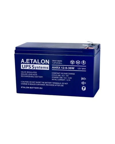 A.ETALON AHRX 12-9-36W. Аккумулятор герметичный свинцово-кислотный. ETALON в Миассе
