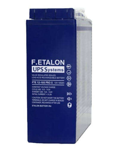 F.ETALON FTE 12-105 PRO X. Аккумулятор герметичный свинцово-кислотный. ETALON в Миассе