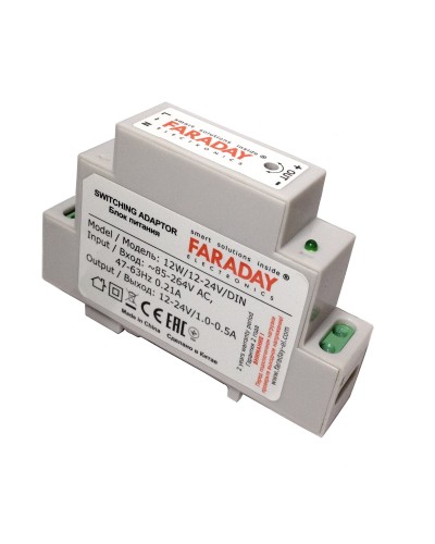 12W/12-24V/DIN. Блок питания. FARADAY в Миассе