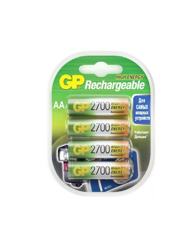 GP 270AAHC AA (GP 270AAHC-2DECRC4), упак. 4 шт.. Перезаряжаемые аккумуляторы. GP Batteries в Миассе