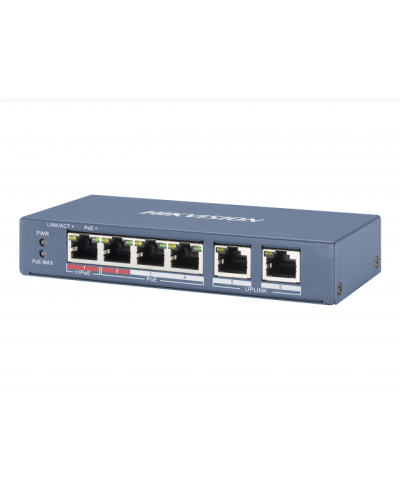 DS-3E0106P-E/M. Коммутатор с питанием POE. Hikvision в Миассе