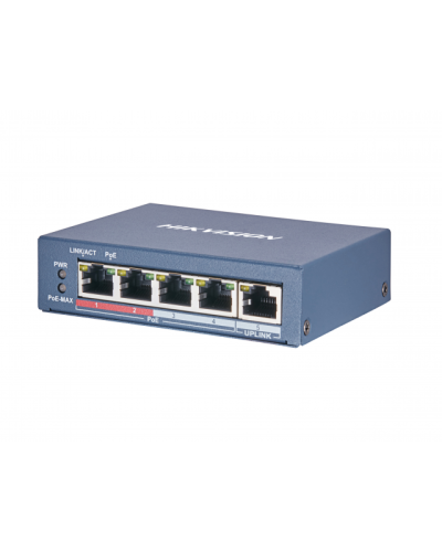 DS-3E0105P-E(B). Коммутатор с питанием POE. Hikvision в Миассе