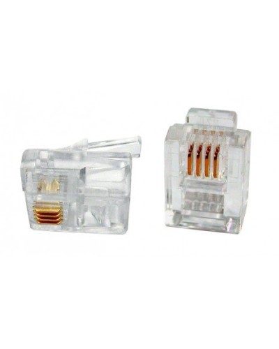 PLUG-6P4C-P-C2-100 (100 шт). Разъем RJ-12. Hyperline в Миассе
