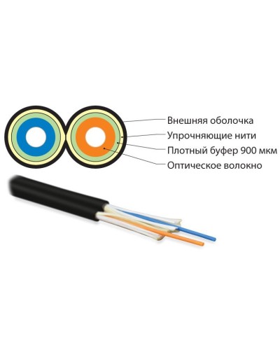 FO-D3-IN-50-2-LSZH-BK. Кабель волоконно-оптический многомодовый. Hyperline в Миассе