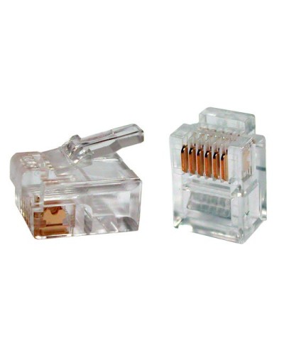 PLUG-6P6C-P-C2-100 (100 шт). Разъем RJ-12. Hyperline в Миассе