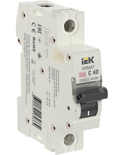 M10N 1P C 40А 10кА ARMAT (AR-M10N-1-C040). Автоматический выключатель. IEK в Миассе