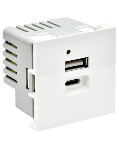 Розетка USB A+C 4,2А PRIMER РКЮ-25-40-П белый IEK (PR-KK40D-RU-0-2-AC-K01). Розетка USB. IEK в Миассе