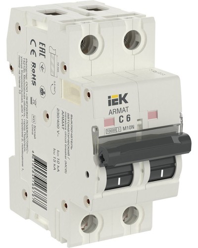 M10N 2P C 6А 10кА ARMAT (AR-M10N-2-C006). Автоматический выключатель. IEK в Миассе