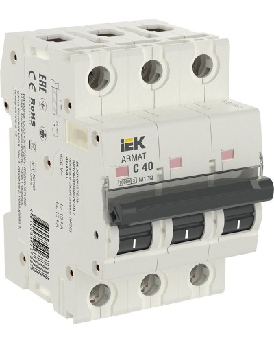 M10N 3P C 40А 10кА ARMAT (AR-M10N-3-C040). Автоматический выключатель. IEK в Миассе