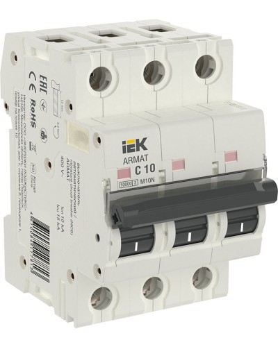 M10N 3P C 10А 10кА ARMAT (AR-M10N-3-C010). Автоматический выключатель. IEK в Миассе