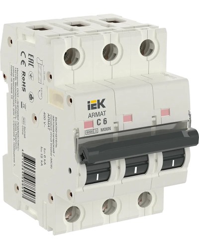 M06N 3P C 6А 6кА ARMAT (AR-M06N-3-C006). Автоматический выключатель. IEK в Миассе