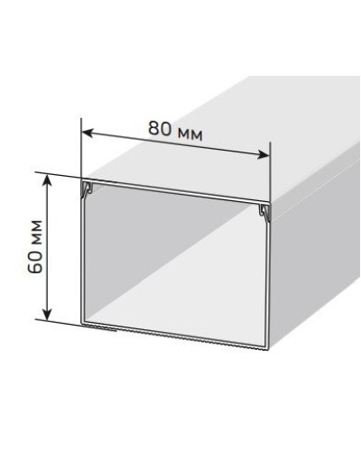 Короб 80х60 ЭЛЕКОР (CKK10-080-060-1-K01-008). Кабель-канал с двойным замком. IEK в Миассе