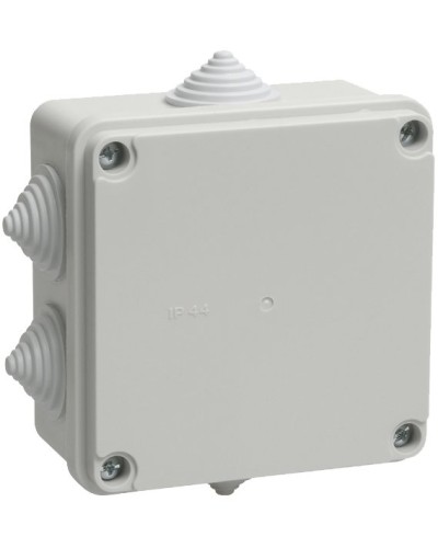 Коробка распаячная КМ41233 100х100х50 открытой проводки IP44 6 гермовводов серая (UKO11-100-100-050-K41-44). Коробка распаячная безгалогенная (HF). IEK в Миассе