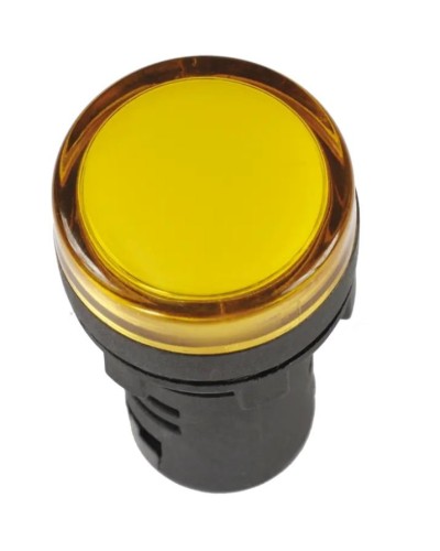 Лампа AD22DS (LED) матрица D22 мм желтый 12В AC/DC желтый (BLS10-ADDS-012-K05). Светосигнальный индикатор. IEK в Миассе