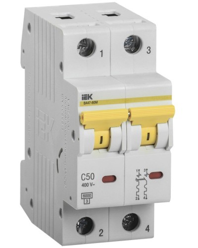 ВА47-60M 2P C 50А 6кА KARAT (MVA31-2-050-C). Автоматический выключатель. IEK в Миассе