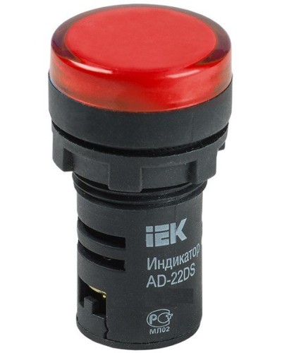 Лампа AD22DS (LED)матрица D22мм красный 230В (BLS10-ADDS-230-K04). Светосигнальный индикатор. IEK в Миассе
