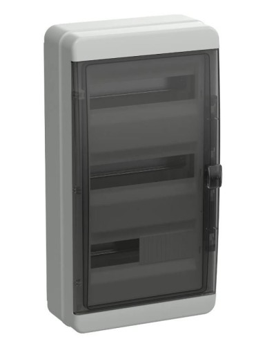 Корпус пластиковый КМПн-36 IP65 TEKFOR (TF5-KP72-N-36-65-K03-K02). Корпус модульный пластиковый черная прозрачная дверь. IEK в Миассе