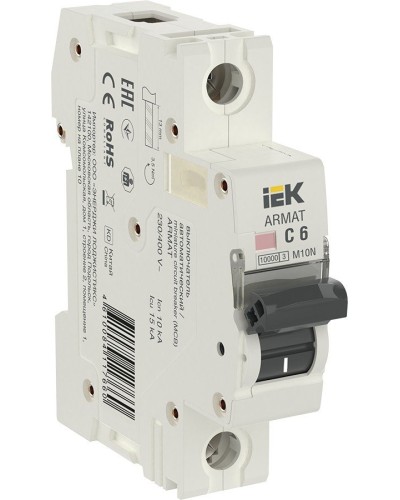 M10N 1P C 6А 10кА ARMAT (AR-M10N-1-C006). Автоматический выключатель. IEK в Миассе