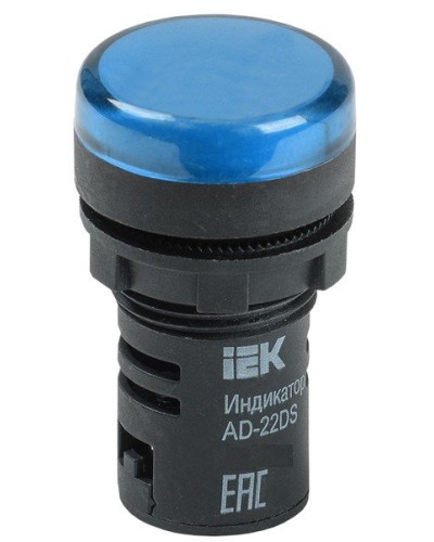 Лампа AD22DS (LED)матрица D22мм синий 230В (BLS10-ADDS-230-K07). Светосигнальный индикатор. IEK в Миассе