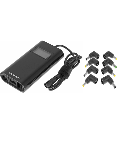 Блок питания Ippon D90U автоматический 90W 15V-19.5V 8-connectors 4.5A 1xUSB 2.1A, LCD индикатор (654527). Блок питания. Ippon в Миассе