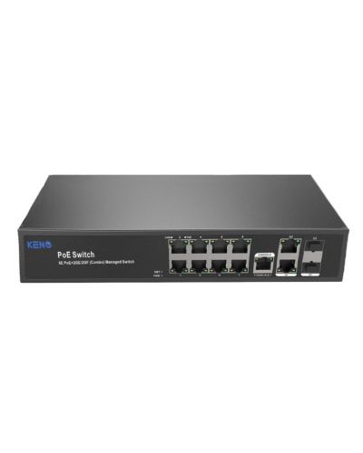 KN-SW802SFP/M2. Коммутатор с питанием по PoE. KENO в Миассе