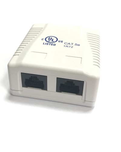 RJ-45-2 (8P8C) CAT5e, 2 выхода (LISTED) компьютерная розетка: Розетка компьютерная 2 выхода в Миассе
